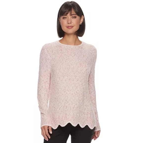 Elle Scallop Hem Sweater - Picture 1 of 14